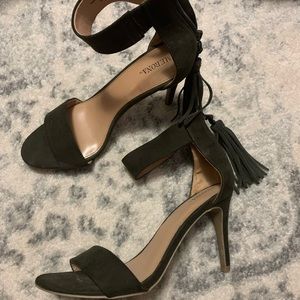 Merona green sandal heels